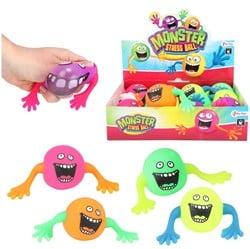 Anti stressbal Monster mt armen 6x10cm 5 assorti in display (12)
