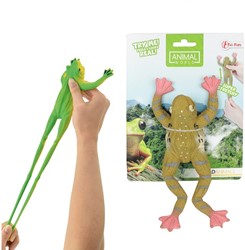 ANIMAL WORLD Levensechte kikker-super rekbaar 2 assorti 20cm