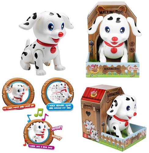 Elektrische hond Jump + Licht en Geluid 18,5x14,5x18cm.