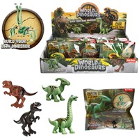 LE MONDE DES DINOSAURES - Dinosaures 3D à assembler (à faire soi-même) - 4 modèles assortis