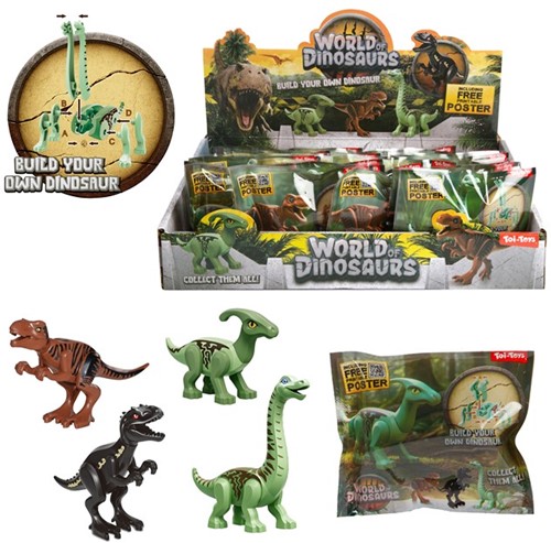 LE MONDE DES DINOSAURES - Dinosaures 3D à assembler (à faire soi-même) - 4 modèles assortis