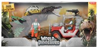 WORLD OF DINOSAURS Speelset jeep + dino 12,5x46x20,5cm.-2