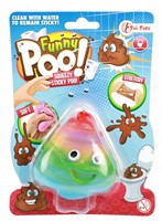 FUNNY POO Kleverige rekbare -Lachende drol- 8cm 3 assorti op kaart 12,5x17,5cm-2