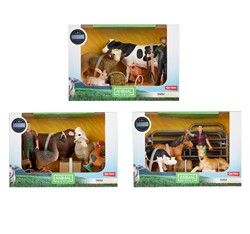 TIERWELT Spielset M-Nutztiere+Figur 3 sortiert