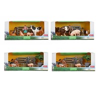 ANIMAL WORLD Speelset L-boerderijdieren+figuur 3 assorti
