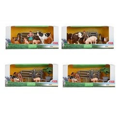 ANIMAL WORLD Speelset L-boerderijdieren+figuur 3 assorti