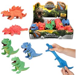 WORLD OF DINOSAURS Amasar dino -elástico 15cm 8 surtidos en display (12)