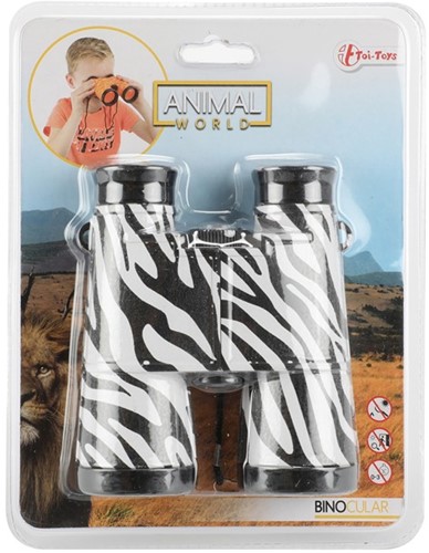 ANIMAL WORLD Verrekijker met dierenhuidprint 4 assorti 6x18x23,5cm.-3