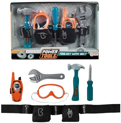POWER TOOLS Gereedschap in riem 6 delig 5x32x21cm.