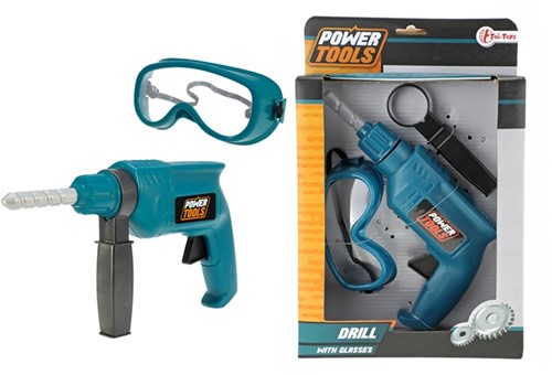 POWER TOOLS Boor + veiligheidsbril (gereedschap) 8x20,5x30,5cm.