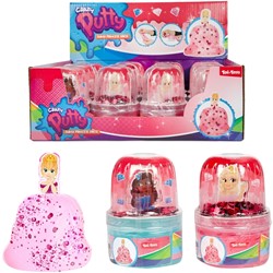 CRAZY PUTTY Slime -Shiney Dress- with accessories (diy) 3 assorted