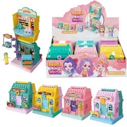 Mini speelset -Home_Shop- in huis 4 assorti