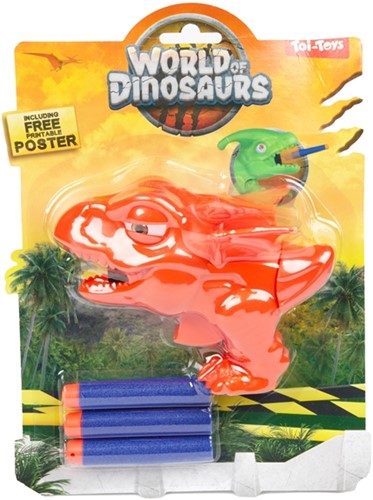 WELT DER DINOSAURIER Mini-Dino-Pistole +3x Pfeil 5-fach sortiert-3