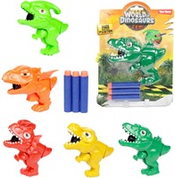 WELT DER DINOSAURIER Mini-Dino-Pistole +3x Pfeil 5-fach sortiert