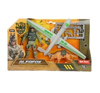 ALFAFOX Playset avec -Militaire- véhicule+chien+acc 3 assortis-3