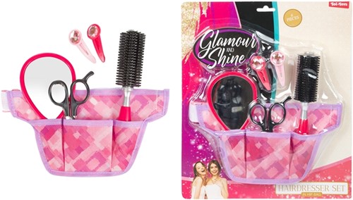 GLAMOUR_SHINE Kappersset in heuptas +haarclips