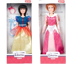 LAUREN Poupée adolescente -Princesse de conte de fées- avec accessoires 3 assortis