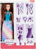 LAUREN Tienerpop -Verrassing- met veel acc 3 assorti