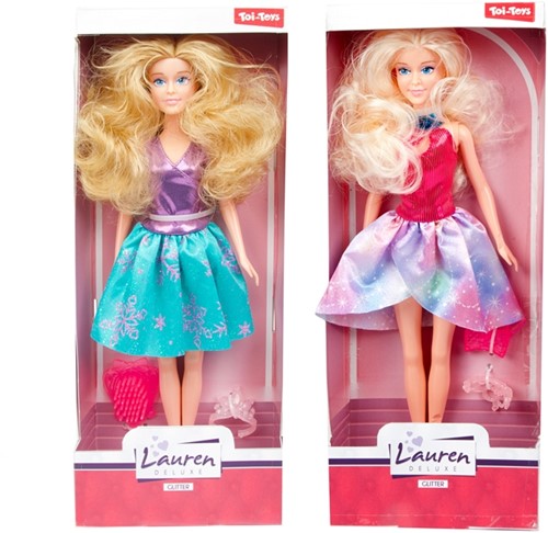 LAUREN Tienerpop -Miss Glitter- met accessoires 3 assorti