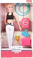 LAUREN Teenage poupée -Gymnastique- avec accessoires 2 assortis