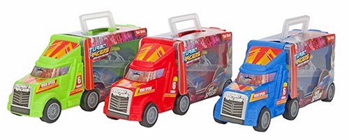 TURBO RACERS Vrachtwagen + 2 raceauto's 3 assortie-2