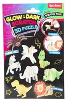 3D krasfolie puzzel -Dier- glow in the dark 8 assortie-2