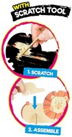 3D krasfolie puzzel -Dier- glow in the dark 8 assortie-3