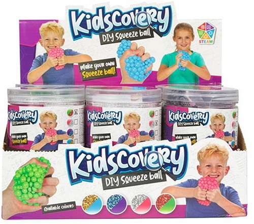 KIDSCOVERY Maak een knijpbal in net (diy) 4 assortie-2