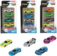 METAL Rally (race) auto -Classic- metaal -5st 3 assorti
