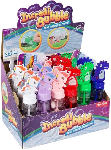 INCREDIBUBBLE Baguette à bulles 14cm 6 assortis (présentoir 24)-3