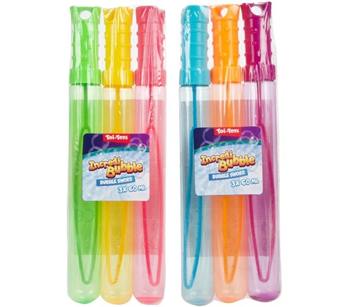 INCREDIBUBBLE Bubble stick 60ml -3 pièces 2 assortis