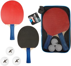 ADRENIX Tafeltennisset -2x batje +3x bal in tas