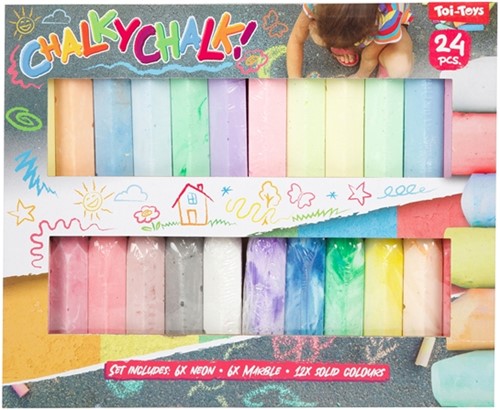 CHALKY CHALK Stoepkrijt -All Colours- 24st in doos-2
