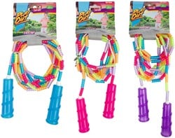 PLAY OUT Springtouw met gekleurde kralen 280cm 3 assorti