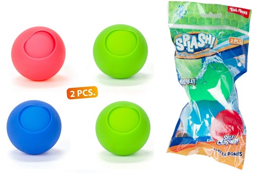 SPLASH Waterballon -herbruikbaar+zelfsluitend -2st