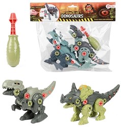 WORLD OF DINOSAURS 2x Dino -Demonteerbaar- 2 assorti