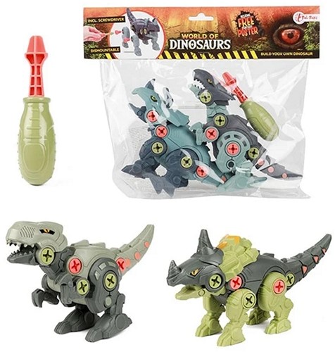 WORLD OF DINOSAURS 2x Dino -Demonteerbaar- 2 assorti