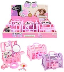 GLAMOUR&SHINE Beautyset in schatkist in display (9) 9,5x11,5x8,5cm.