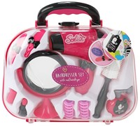 GLAMOUR&SHINE Hairdressing set with real hair dryer in case 9x29x28cm.-2