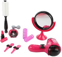 GLAMOUR&SHINE Hairdressing set with real hair dryer in case 9x29x28cm.-3