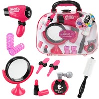 GLAMOUR&SHINE Hairdressing set with real hair dryer in case 9x29x28cm.