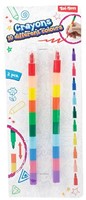 STATIONARY Waskrijtpennen -10in1 Stapelbaar- 2 stuks-2