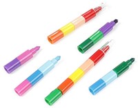 STATIONARY Waskrijtpennen -10in1 Stapelbaar- 2 stuks-3