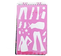 TOP DESIGNER Modeontwerper schetsboek+stickers 4 assorti 14x25cm -3