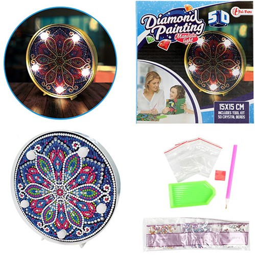 Diamond Painting Lamp Mandala (diy) 15x15cm