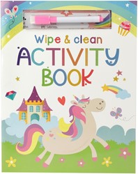 Herbruikbaar activiteitenboek -Eenhoorn- met pen