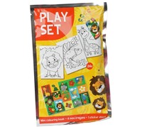 Uitdeelzakje -Wild Dier- kleurboek+stickers+krijt-2