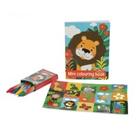 Uitdeelzakje -Wild Dier- kleurboek+stickers+krijt