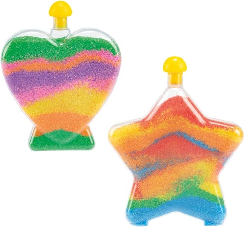 KIDSCOVERY Set sabbia decorativo con bottiglia (fai da te) 2 assortiti-3