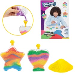 KIDSCOVERY Set sabbia decorativo con bottiglia (fai da te) 2 assortiti